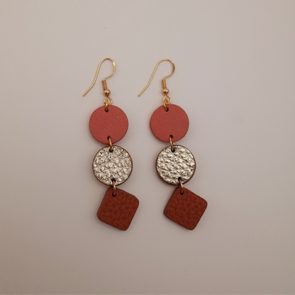 Textured Solid Leather Earrings