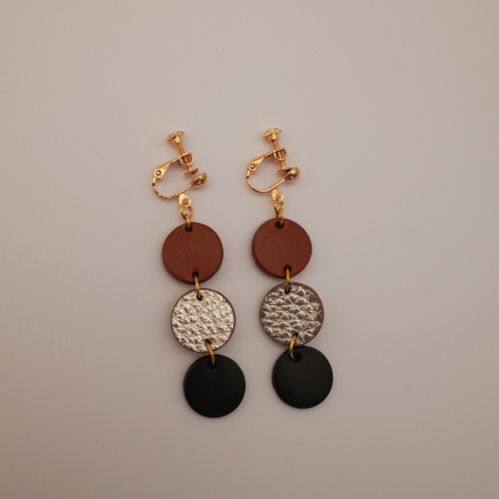 Textured Solid Leather Earrings