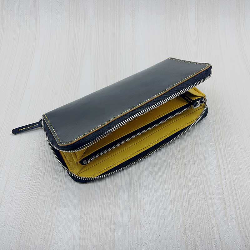 12 Card Leather Long Wallet