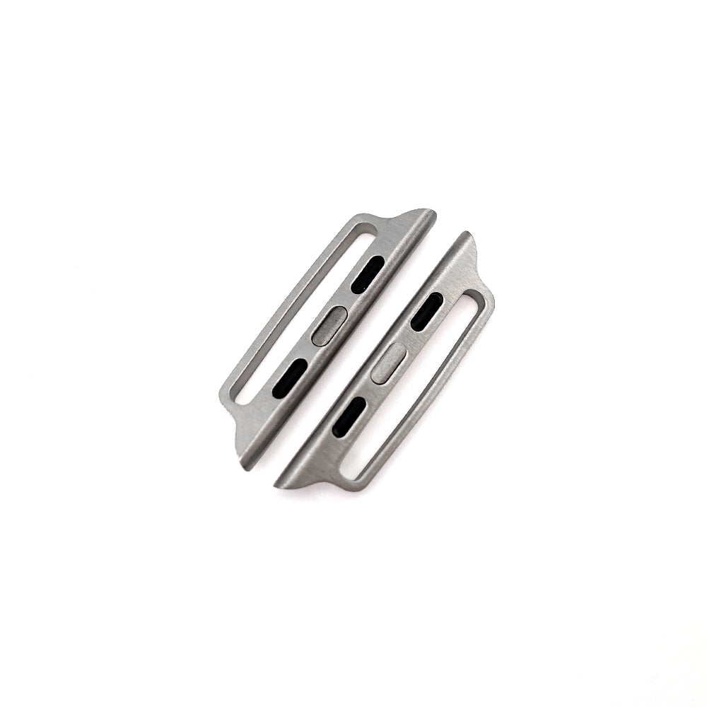 One-Piece Stainless Steel Apple Watch Band Connectors - 1 Pair