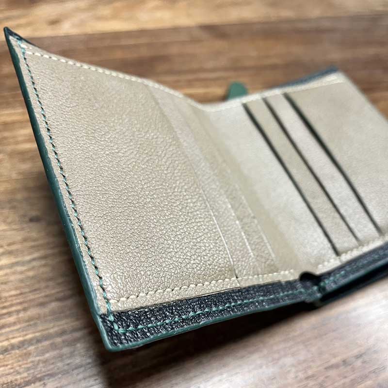 6 Card Woven Pattern Leather Wallet