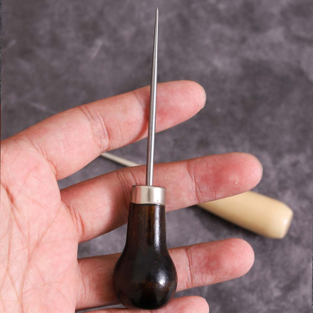 Wooden Handle Gourd Shape Scratch Awl