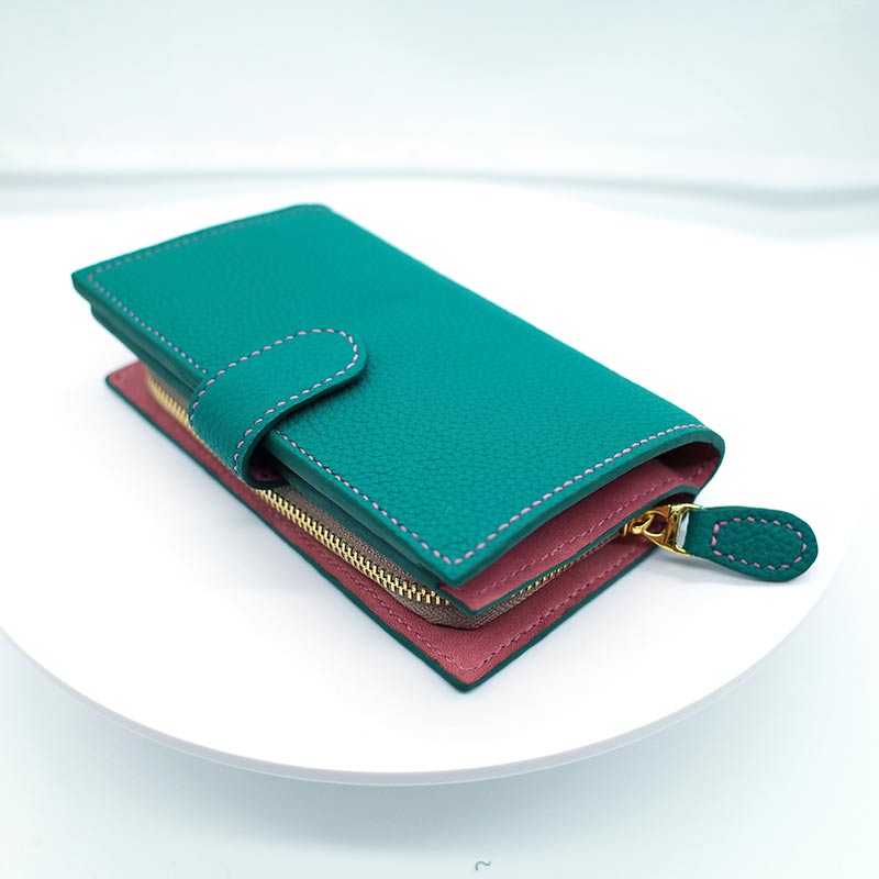 10 Card Leather Long Wallet