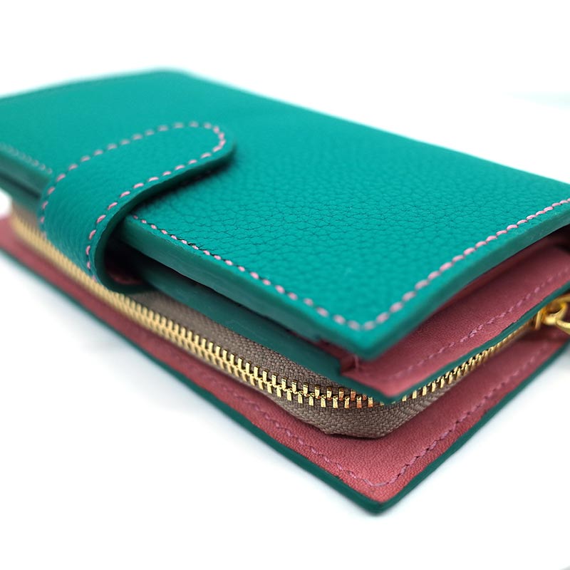 10 Card Leather Long Wallet