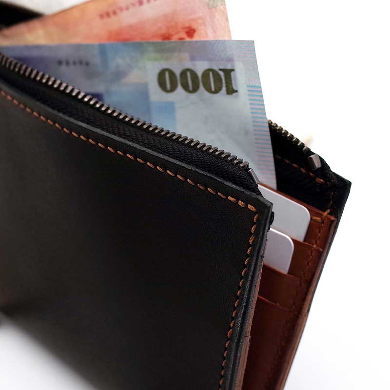 8 Card Leather Long Wallet