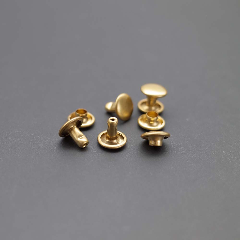 Solid Brass Double Cap Rivets-6 Set