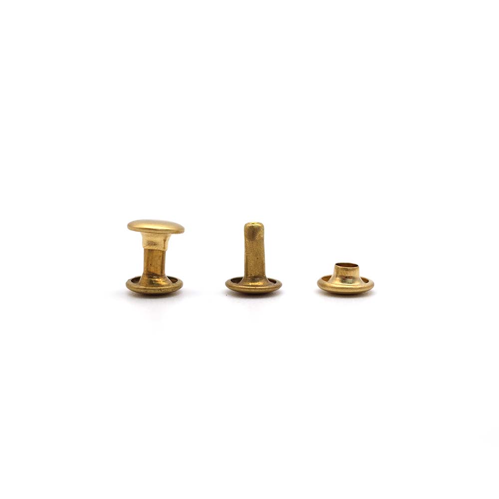 Solid Brass Double Cap Rivets-6 Set