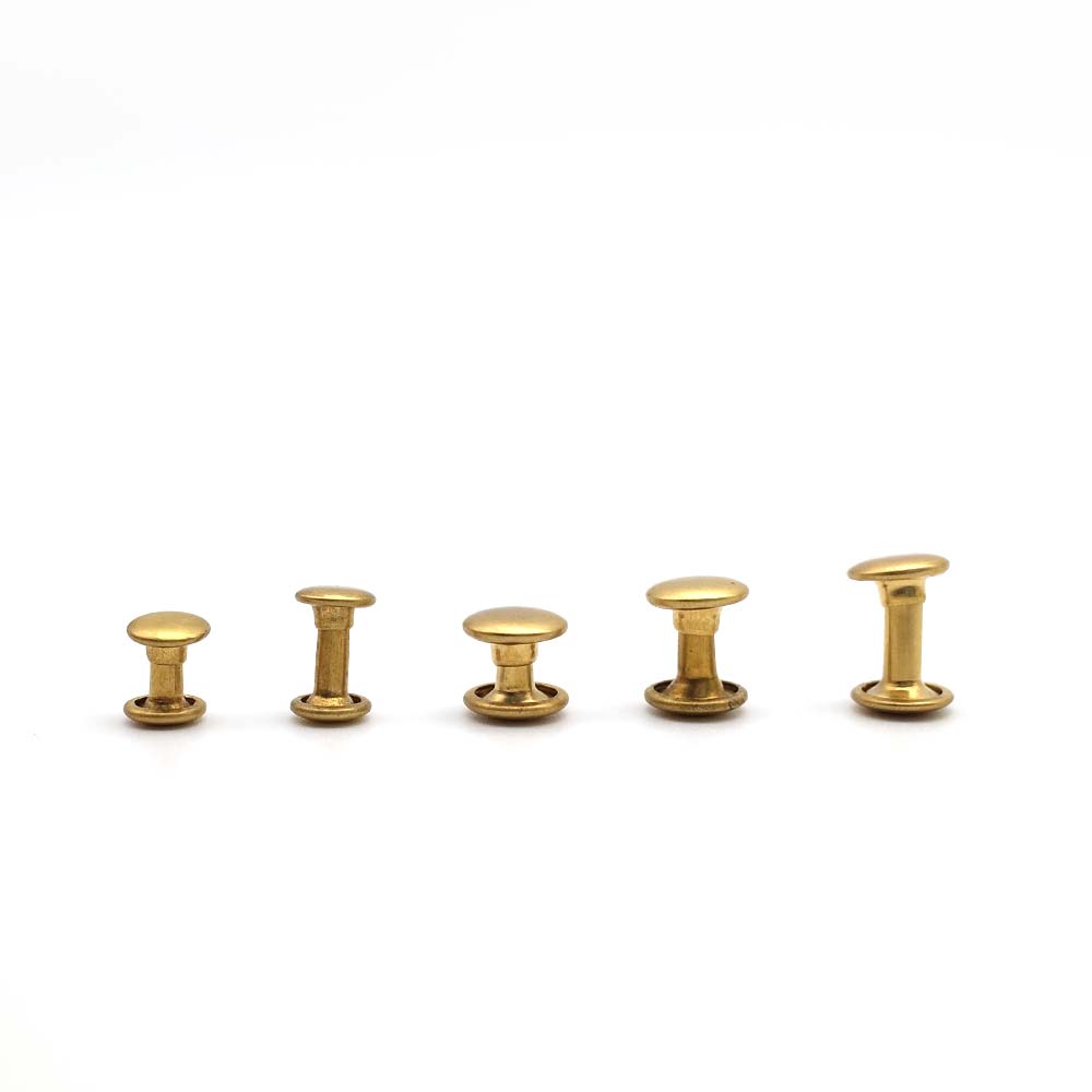 Solid Brass Double Cap Rivets-6 Set – OnePlusOne