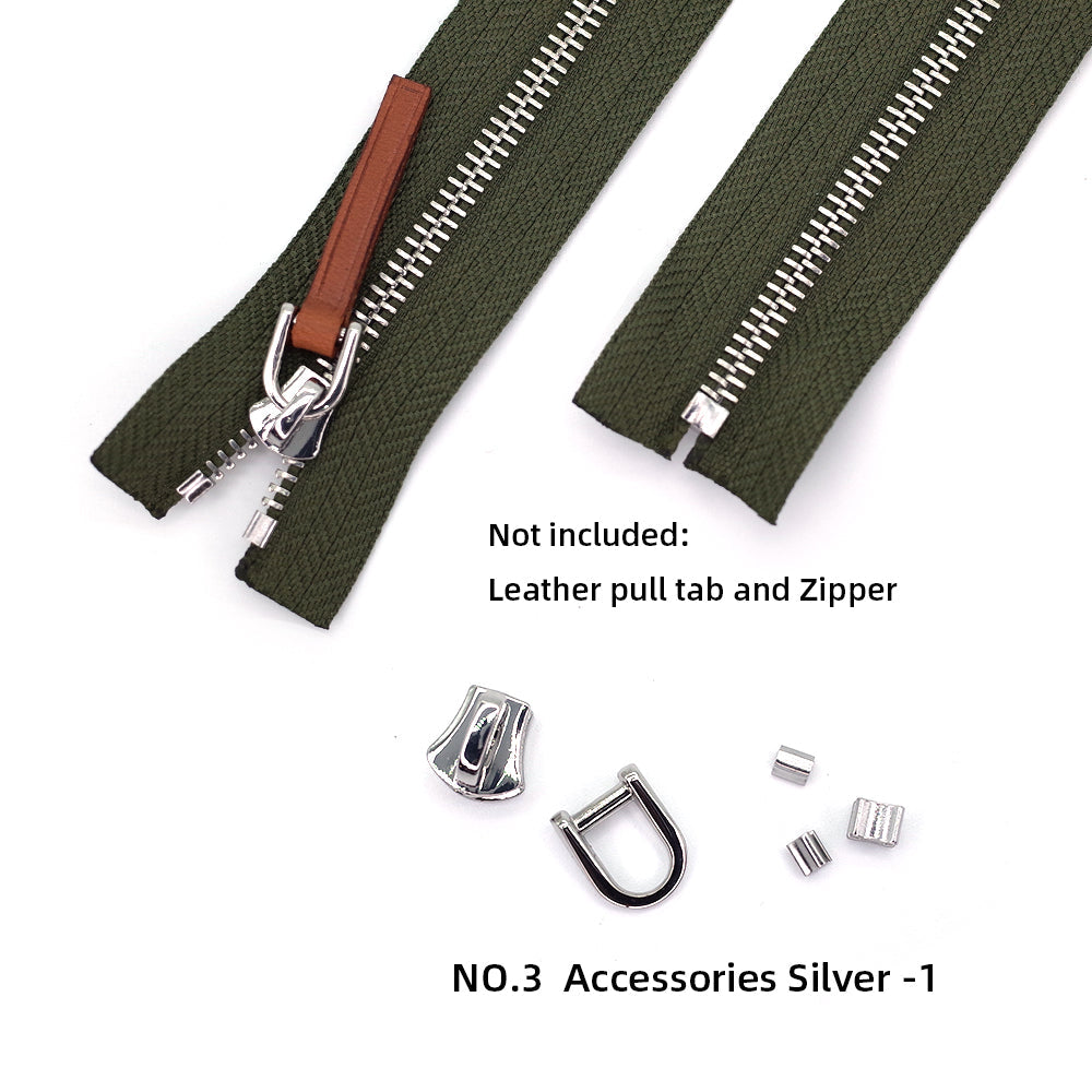 Zipper Fastener Slider (Gold/Silver) Set,Size#3