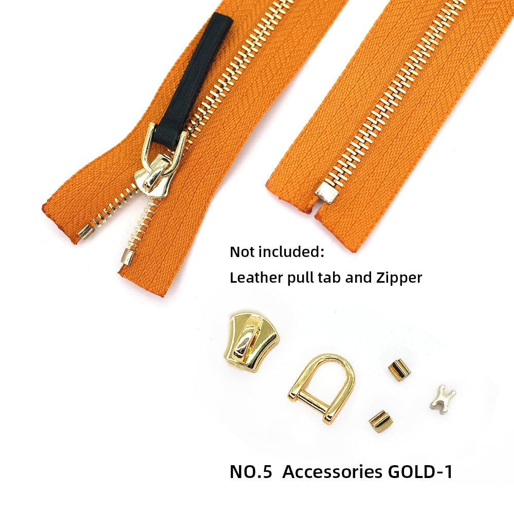 Zipper Fastener Slider (Gold/Silver) Set,Size#5