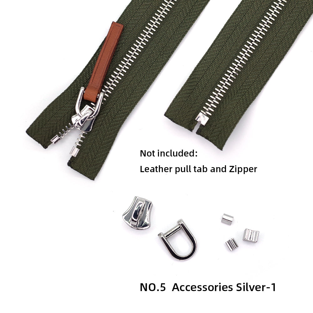 Zipper Fastener Slider (Gold/Silver) Set,Size#5